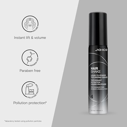 Joico Hair Shake Liquid-To-Powder Texturizing Finisher | For Most Hair Types | Long-Lasting Volume | Instant Lift | Quick Dry Finish | Protects Against Pollution | Paraben Free