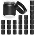 4 oz Glass Jars with Lids, Large Empty Jars, Airtight Cosmetic Containers for Candle Making, Lotions, Ointments, Bulk Storage, DIY Crafts (24 Pack, Black Frosted)