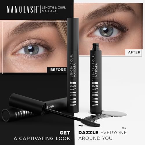 Nanolash Length&Curl Mascara 10 ml - lengthening and curling mascara, the effect of perfectly long and perfectly curled eyelashes, black mascara