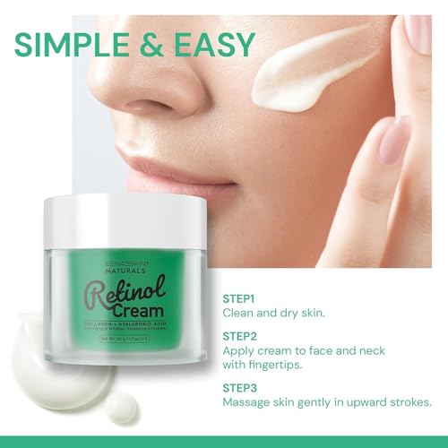 Retinol Cream for Face: Anti-Wrinkle Moisturizer for Deep Wrinkles, Dry Skin & Neck Firming for Men & Women