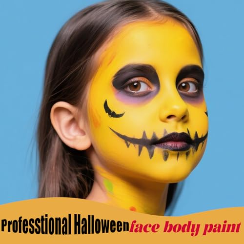 Yellow Face Body Paint,Water Based Face Painting Special Effects For SFX Cosplay Costumes Art Theater Halloween Makeup