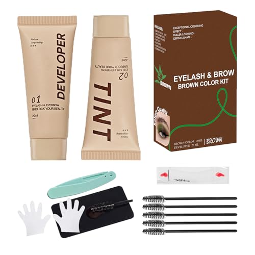 Brown Lash and Brow Color Kit Professional Lash with Natural Effects Easy to Use for Salon & Home Use Safe and Effective
