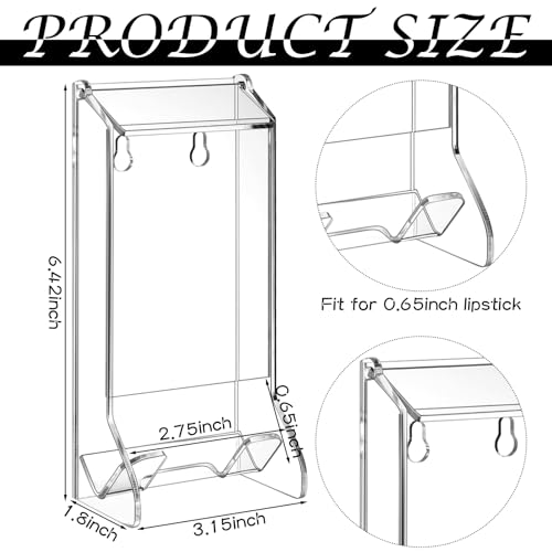Weysat 2 Pcs Clear Acrylic Lip Balm Dispenser Organizer Holder for Lip Balm Containers Freestanding Counter Display Retail Stand for Lipsticks Glosses