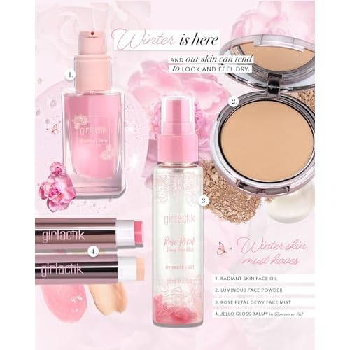 Girlactik Jello Gloss Balm ? Hydrating Lip Gloss with Natural Shine, Pink Lemonade Scent, Moisturizing, and Smooth, Perfect for Everyday Lip Care with a Glossy Finish, 0.15 oz (Veil)