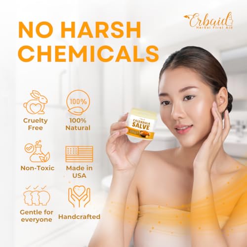 Calendula Ointment ? Calendula Cream & Natural Calendula Salve ? Repair Ointment for Itch Relief & Dry Skin ? Herbal Care for Cuts, Burns, Bug Bites, Diaper Rash & Tattoo Care ? Gentle for Babies
