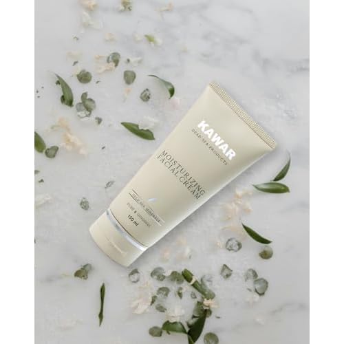 KAWAR Dead Sea Face Moisturizer with Hyaluronic Acid, Niacinamide & Ceramides, Skin Feels Softer and Smoother, Long-Lasting Hydration, Fast-Absorbing, Vegan Moisturizer for Men & Women, 5.1 fl oz