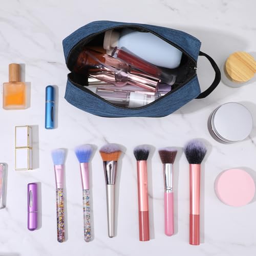 MAQUITA 12 Pcs Travel Toiletry Bag for Women Men Large Water Resistant Shaving Hanging Cosmetic Bag with Handle and Divider Storage Travel Pouch Case for Cosmetics Toiletries Accessories