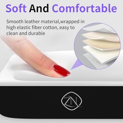 ZIZZON UV LED Nail Lamp with Arm Rest Pillow for Gel Polish 72W Power Nail Light Dryer with 4 Timers and Touch Screen Perfect for Salon or Home Use