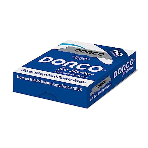 100 DORCO Single Edge Razor Blades For Professional Barbers And Traditional Shaving Enthusiasts