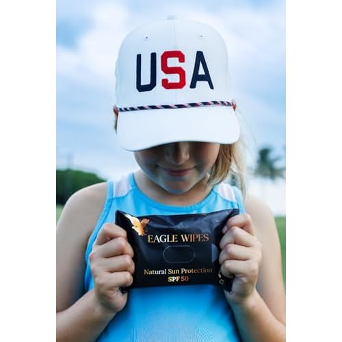 Eagle Wipes Pack, Moisturizer SPF 50, Biodegradable, Waterproof, Sun Protection, Whole Body, Adult