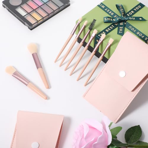 24 Sets Travel Size Makeup Brushes Set Mini Face Make up Brushes Brushes Bag for Makeup Party Favors Wedding Bridal Shower Bridesmaid Gift Favors Bachelorette Party Gift