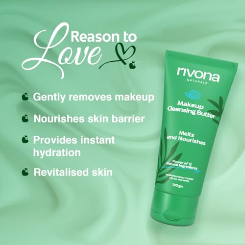 Natural Water Proof Eye and Face Makeup Remover with 12 Natural Indian herbs -Hydrating Facial Cleansing butter with Vitamin E and Shea butter for Waterproof Mascara, Lipstick, Eyeliner,(100G/3.4 OZ)