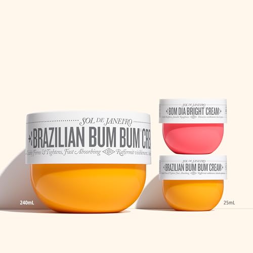 Sol de Janeiro Mini Body Cream Trial Set - Travel Size Set - Beauty Minis - Brazilian Bum Bum Cream & Bom Dia Bright Cream - 2 Piece Set 25 mL - $24 Value