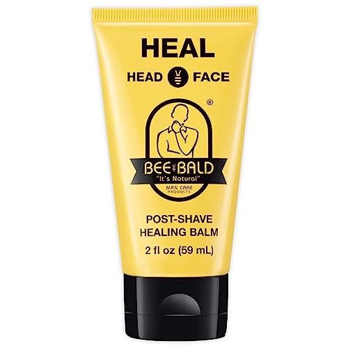 Bee Bald 2-Pack with CLEAN Hydrating Facial Cleanser, HEAL Post-Shave Healing Balm