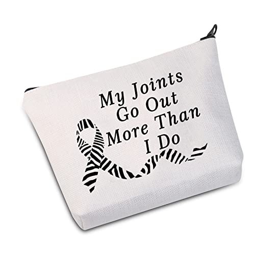 JXGZSO Ehlers-Danlos Syndrome Makeup Bag My Joints Go Out More Than I Do Ehlers Danlos EDS Support Gift (More Than I Do bag)