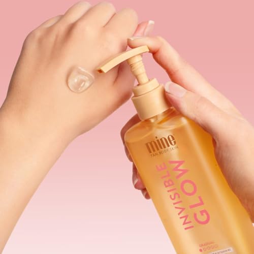 MineTan Clear Self Tanning Gel | Gradual Invisible Tan Gelly - Best Transfer Free Sunless Tanner, Hydrating, Quick Apply, Hyaluronic Acid, Use Daily for Dark Bronze Results, Face & Body, 8 Fl Oz
