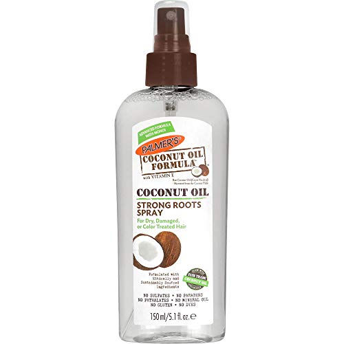 Palmer's Coconut Oil Formula Strong Roots Spray, 5.1 Fl Oz (Pack of 2) Refreshing Coconut Hair Oil for Strengthening Roots & Soothing Dry Itchy Scalp