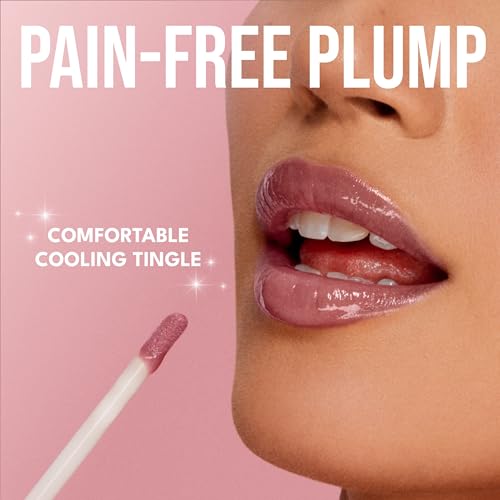 Buxom Full-On Tinted Lip Plumper Gloss, High-Shine Moisturizing Lip Gloss with Peptides and Vitamin E, Vegan Formula, AB Dolly Mini (True Mauve Shimmer)