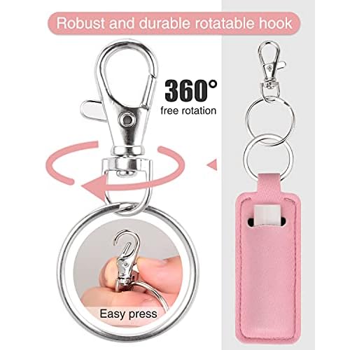 Chapstick Holder Keychain Lip Balm Holder Lipstick Sleeve Pouch Lip Gloss Holder Stocking Stuffers Gift for Women