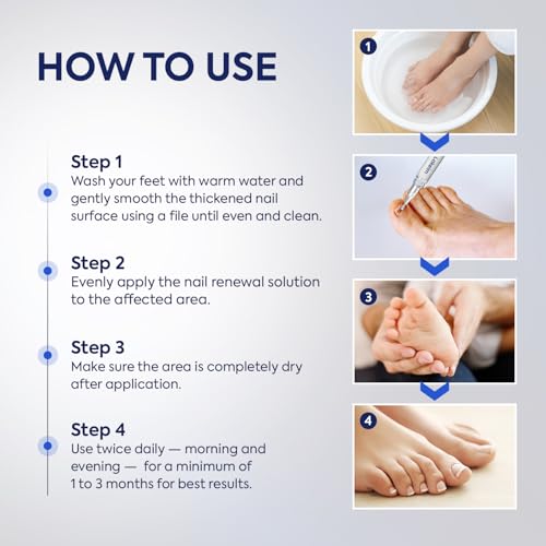 Toenail Fungus Treatment Extra Strength: 25% Undecylenic Acid & Tea Tree Oil - Repairs Yellow Thick Brittle Toe and Fingernails - 3 Pens with 5 Nail Files