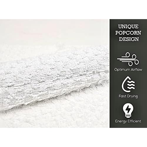 16 Pack Cotton Washcloths for Body and Face, 12x12 Inches, Pack of 16, Multipurpose and Lightweight Wash Clothes for Face. Highly Absorbent - Travel and Bath Towel (White)
