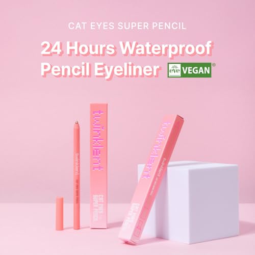 Cat Eyes Super Pencil ? Korean & K-Beauty Inspired Vegan Eyeliner | Waterproof, Long-Lasting, Smudge-Proof Makeup for Idol K-pop Looks (Twinkle Gold)
