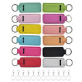 Chapsticks Holder Keychain for Lipstick, Lip Balm Lip Gloss Holder Stocking Stuffers for Women (Mixed, 12pcs)