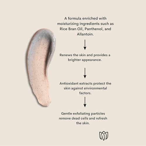 Fossil Mineral Purifying Peeling Gel 100ML ? Exfoliating Gel with Green Tea, Rice Oil & Vitamin E for Deep Cleansing, Pore Refining, Blackhead Removal & Skin Brightening