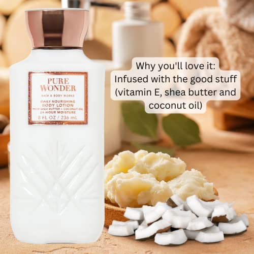 Bath and Body Works 2 Pack Pure Wonder Super Smooth Body Lotion 8 Oz (Pure Wonder)
