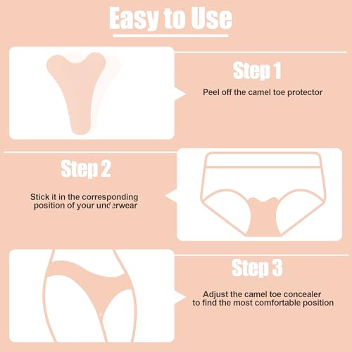 Seamless Camel Toe Hider, Camel Toe Concealer with Complected & Transparent Reusable Silicone Cameltoe Concealer Versatile and Suitable for Daily Commutes (Skin tone+transparent, Y+drop-shaped)