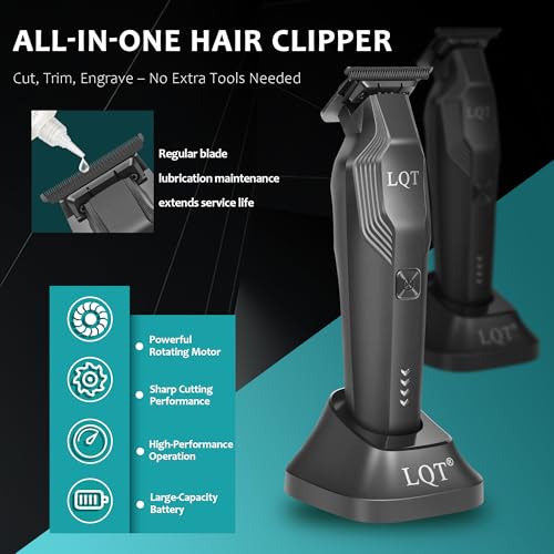 Men's Beard Trimmer - All-in-One Trimmer with Precision Dial - Premium Facial Hair Groomer - USB Recharge Dock, Cordless Waterproof Wet/Dry Clipper Gift for Father