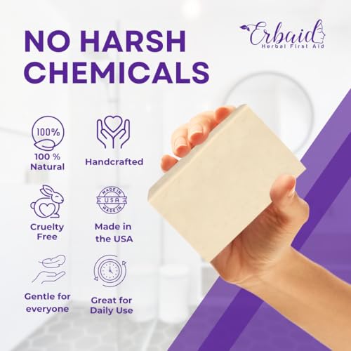 Pyrithione Zinc Soap Bar for Face & Body, 4oz | 2% ZnP Bar Soap Skin Repair Cleanser for Acne, Rosacea, Eczema, Dermatitis, Psoriasis, Itching | Cleansing, Calming Zinc Facial Wash Made in USA