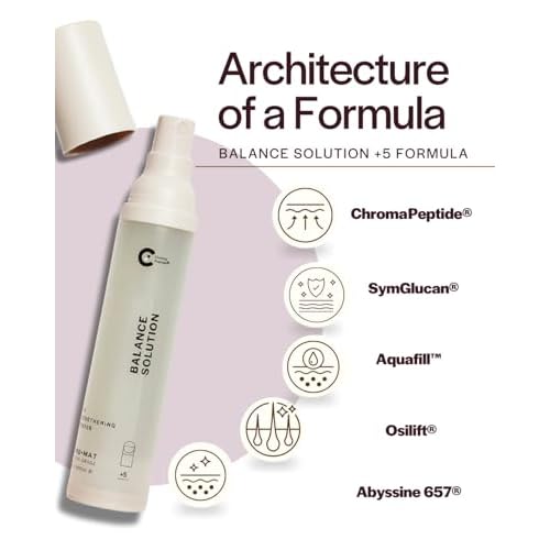 CHROMAT Balance Solution - 50mL - Hydrating Hyaluronic Acid Serum with Peptides - Face Serum for Dehydated Skin, Anti Aging Skin Care, Redness Relief, Oil Control, pH Balance