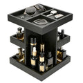 Cologne Organizer for Men, 3-Tier Perfume Stand with 360¡Æ Rotation, Large Capacity Wood Cologne Shelf for Desk, Nightstand Organizer, Dresser, Birthday Christmas Gifts for Men (Black)