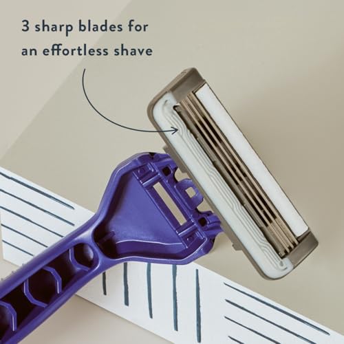 Harry's Men's Disposable Razors, 3-Blade Razors with Lubricating Strip and Pivoting Head, 4 Count (Pack of 3)
