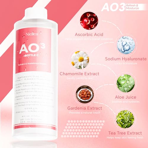Professional Hydro Peeling Solution for Hydrodermabrasion Machines ? Bubble Solution for All Skin Types AO3 ? Deep Cleansing, Hydration, and Anti-Aging