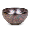 Linkidea Ceramic Shaving Bowl for Men, Jian Zhan Glaze Wet Shave Mug, Traditional Shaving Soap Lather Bowl (Purple)