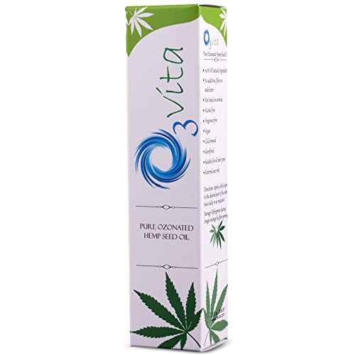 1.2 oz Pure Ozonated Extra Virgin Hemp Seed Oil for Dry or Damaged Skin