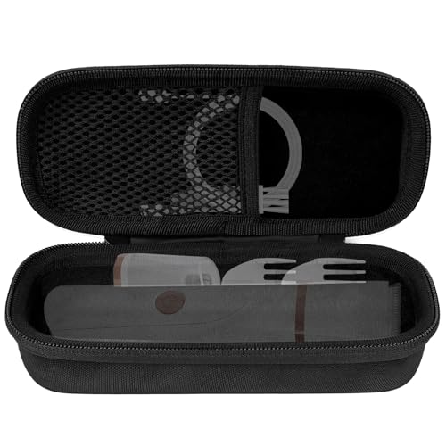 Linkidea Electric Shaver Travel Case for Women, Compatible with OLOV, Risina TC-017, MANSPOT HCW003A Body Hair Trimmer, Hard Shell Carrying Bag (Black)