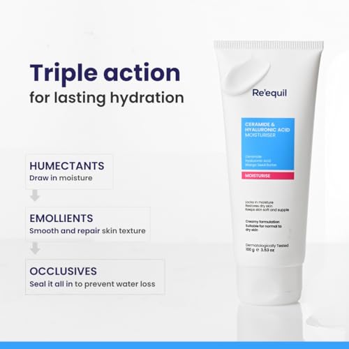 RE' EQUIL Ceramide & Hyaluronic Acid Moisturiser For Normal to Dry Skin -100 g