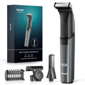 Body Hair Trimmer for Men - 2 in 1 Dual-Head Electric Shaver & Groomer, Ball Shaver with 30¡Æ Rotating Blade Adjustable Comb Mens Electric Razor IPX6 Wet & Dry for Face Groin Pubic Hair Trimmer Black