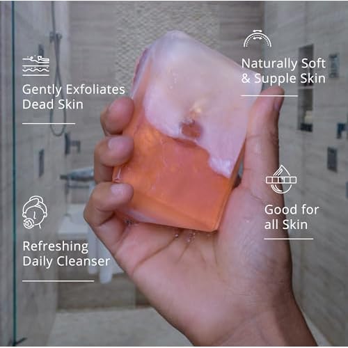 Rock Soap Gift Set of 2- Mothers day Gift- Decorative Scented Gemstone Soap with Crystals Inside- with Natural Ingredients & Essential Oil