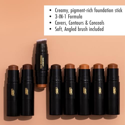 Black Radiance Color Perfect Foundation Stick with Soft Brush Applicator Duo ? Buildable, Blendable Versatile Pigment-Rich Formula - Beautiful Bronze