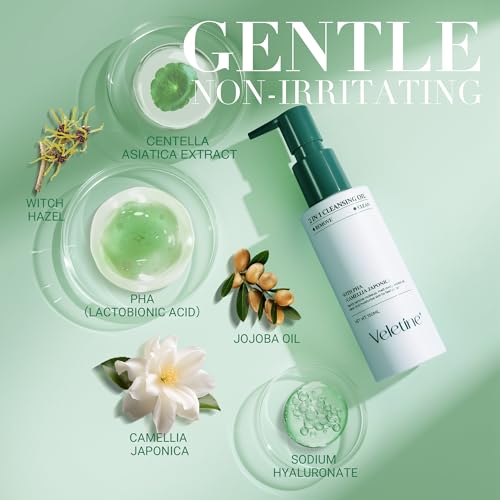 2 In 1 Cleansing Oil,Oil Cleanser for Face, Gently Hydrating & Cleanser, Makeup Remover to Dirt, Oil,With Jojoba Oil & Camellia Japonica,All Skin Types.150ml