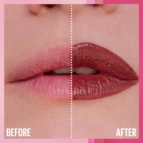 MAYBELLINE Serum Lipstick, Hydrating Lip Makeup with 8HRs of Lip Plumping Moisture with Hyaluronic Acid + Oil Blend, Upstate (Light Cool Brown Satin)