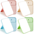 12 Pack Desktop Makeup Mirror, 8 Inch Small Table Mirror with Stand for Desk Travel Makeup Spa Party (4 Color)