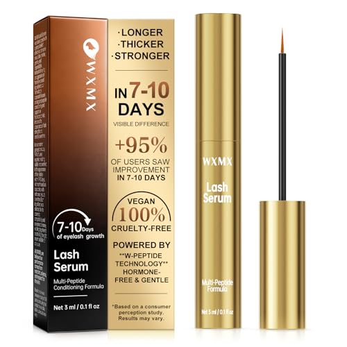 Lash Serum for Eyelash Growth ? Visible Results in 7 Days, Powered by W-Peptide Technology, Fuller-Looking Lashes, Hormone-Free & Gentle for Sensitive Eyes, 3ml (0.1 fl oz)