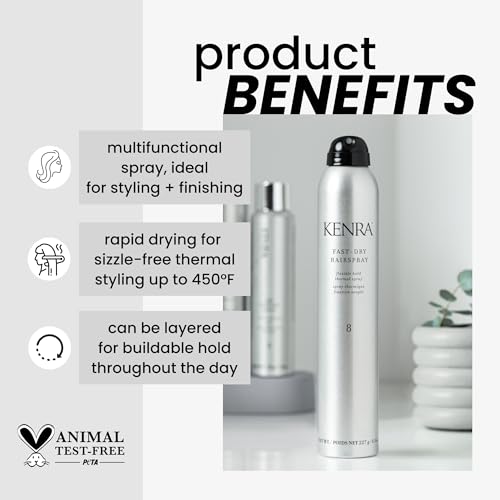 Fast Dry Hairspray 8 | Flexible Hold Thermal Spray | Multifunctional Spray, Ideal For Both Styling & Finishing | Lightweight, Instant Control | All Hair Types