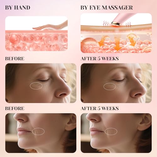 Eye Lift Wand, 3 Modes Eye Massager Wand, Eye Massager for Dry Eyes, Dark Circles and Puffiness, Eye Lifting Device for Fine Lines, Black