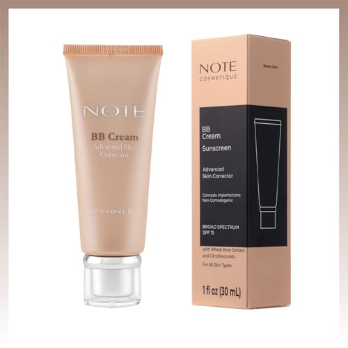 NOTE BB Cream SPF 15 - Tinted Beauty Balm Cream with Vitamin E - Hydrating Foundation Makeup for Lasting Natural Finish - 300-1 oz